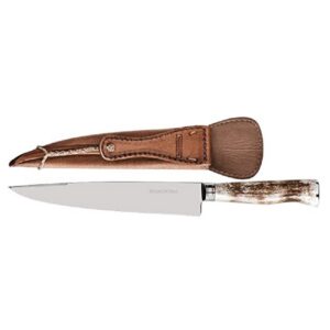 Cuchillo con vaina de cuero Tropeira 8"