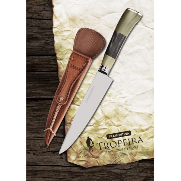 Cuchillo con vaina de cuero Tropeira 6" - Imagen 4