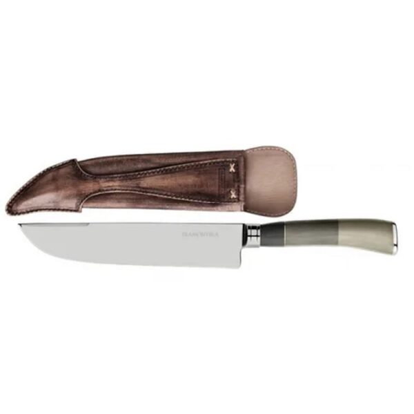 Cuchillo con vaina de cuero Tropeira 7"