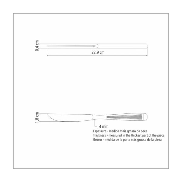 Cuchillo para asado Athenas de acero inoxidable 12 Piezas - Imagen 2
