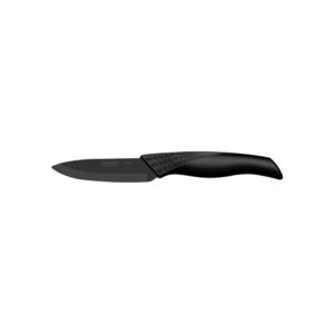 Cuchillo para legumbres y frutas Accurato de cerámica con mango revestido de goma y vaina de polipropileno 3"
