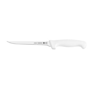 Cuchillo para Deshuesar Profesional con Hoja de Acero Inoxidable y Mango de Polipropileno Blanco 7"