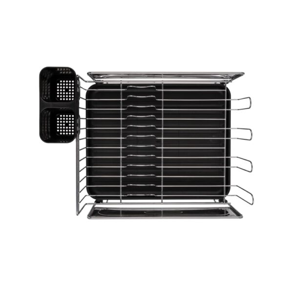 Escurridor de platos Plurale de acero cromado con secador y porta cubiertos - Imagen 3