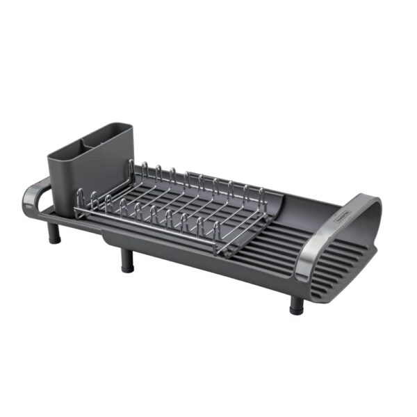 Escurridor de platos con Secador y Portacubiertos Compacto Grafito - Imagen 3