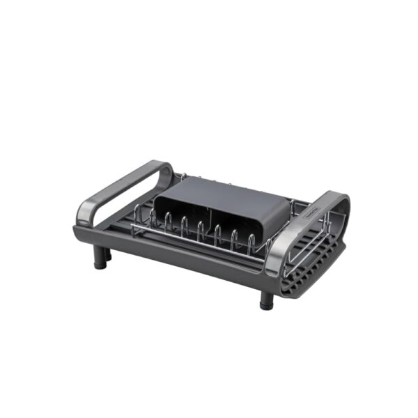 Escurridor de platos con Secador y Portacubiertos Compacto Grafito - Imagen 4