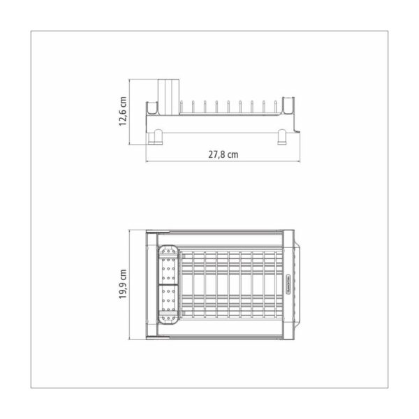 Escurridor de platos con Secador y Portacubiertos Compacto Grafito - Imagen 8