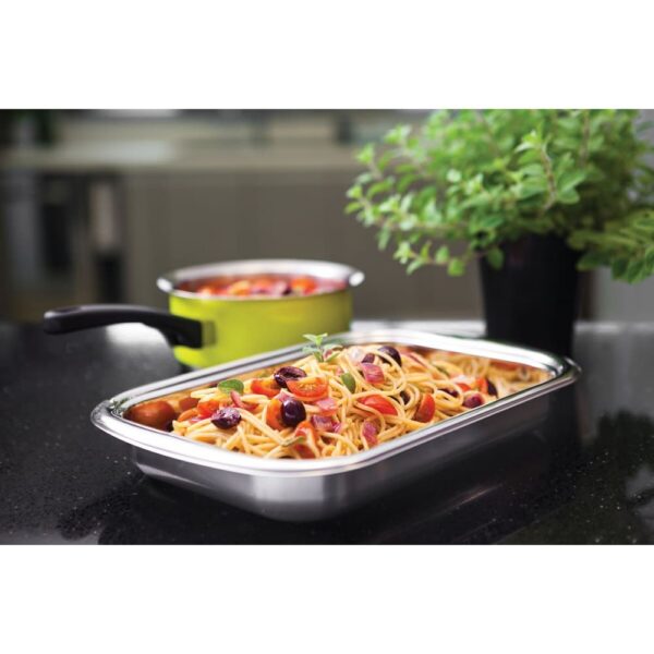 Asadera Cosmos Rectangular de acero inoxidable 52 cm 7,2 L - Imagen 4