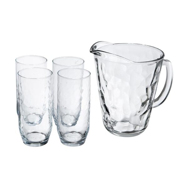 Juego de Jarra y Vasos de vidrio Alaska 5 Piezas