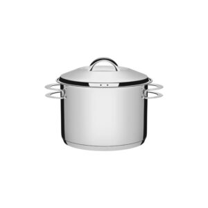 Olla alta Solar de acero inoxidable fondo triple con tapa y asas 20 cm 4,6 L