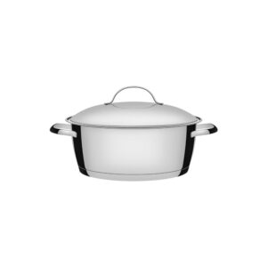 Olla baja Allegra de acero inoxidable con fondo triple de 22 cm y 3,3 l
