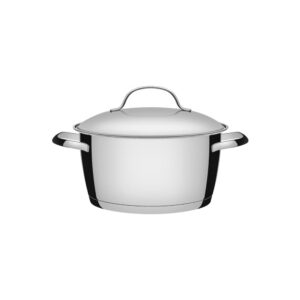 Olla honda Allegra de acero inoxidable con fondo triple de 22 cm y 4,2 l