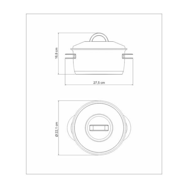 Olla Honda Solar de acero inoxidable fondo triple con tapa y asas 20 cm 3,6 L - Imagen 11