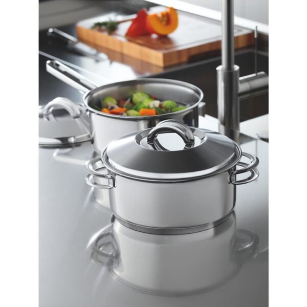 Olla Solar de acero inoxidable fondo triple con tapa y mango 20 cm 2,9 L - Imagen 4