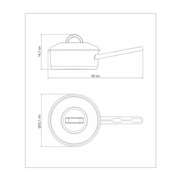 Olla Solar de acero inoxidable fondo triple con tapa y mango 20 cm 2,9 L - Imagen 6