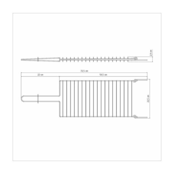 Parrilla para Asado en Acero Inoxidable 72,5 x 22,5 cm - Imagen 6