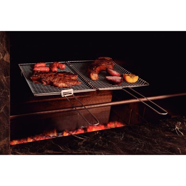 Parrila para Asado en Acero Inoxidable 76 x 28,6 cm - Imagen 5