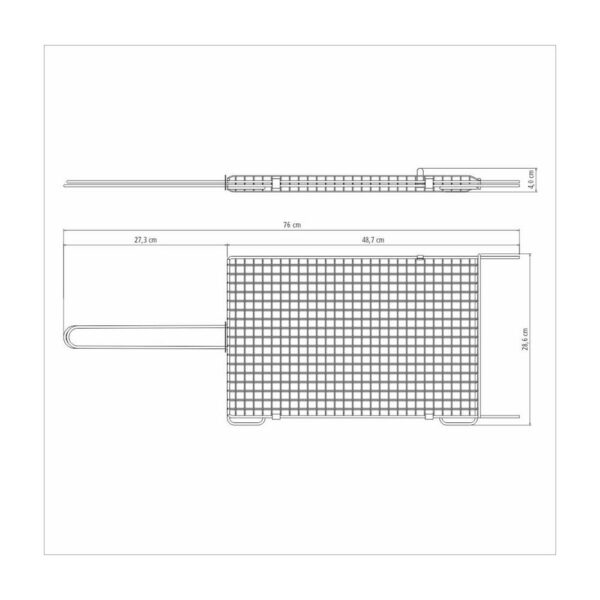 Parrila para Asado en Acero Inoxidable 76 x 28,6 cm - Imagen 8