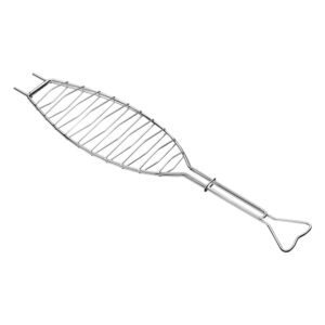 Parrilla para Pescados en acero inoxidable de 71,3 x 16,5 cm