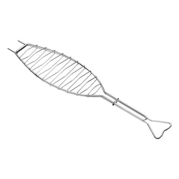 Parrilla para Pescados en acero inoxidable de 71,3 x 16,5 cm
