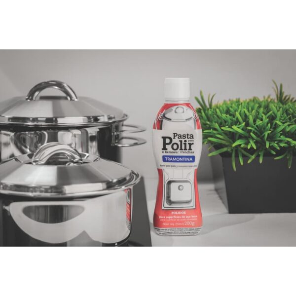 Pasta para pulir y remover manchas de acero inoxidable 200 g - Imagen 2