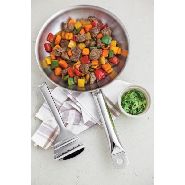 Sartén Professional raso de acero inoxidable fondo triple con mango 26 cm 2 L - Imagen 6
