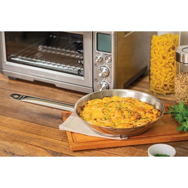 Sartén Professional raso de acero inoxidable fondo triple con mango 26 cm 2 L - Imagen 8