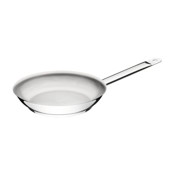 Sartén Professional raso de acero inoxidable fondo triple con mango 26 cm 2 L