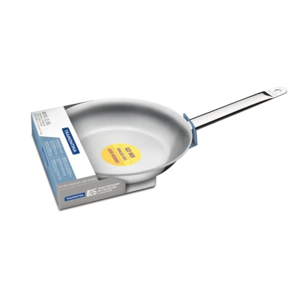 Sartén Professional raso de acero inoxidable fondo triple con mango 26 cm 2 L - Imagen 3