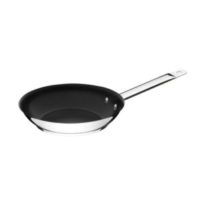 Sartén Professional raso de acero inoxidable con fondo triple revestimiento interno de antiadherente con mango 20 cm 1,1 L