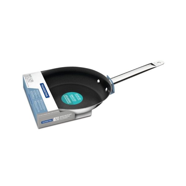 Sartén Professional raso de acero inoxidable con fondo triple revestimiento interno de antiadherente con mango 20 cm 1,1 L - Imagen 3