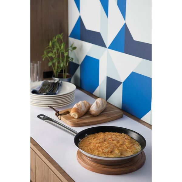 Sartén Professional raso de acero inoxidable con fondo triple revestimiento interno de antiadherente con mango 20 cm 1,1 L - Imagen 5