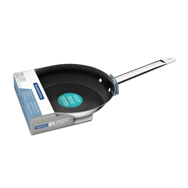Sartén Professional raso de acero inoxidable con fondo triple revestimiento interno de antiadherente con mango 26 cm 2 L - Imagen 3