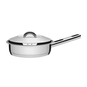 Sartén Solar de acero inoxidable fondo triple con tapa y mango 24 cm 3,3 L