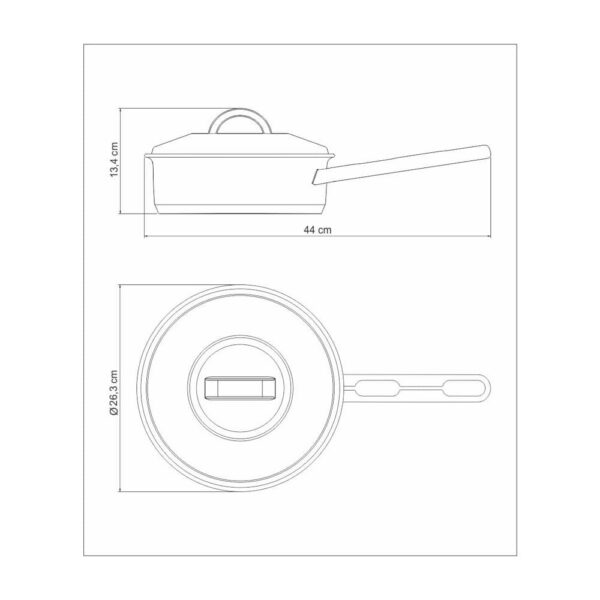 Sartén Solar de acero inoxidable fondo triple con tapa y mango 24 cm 3,3 L - Imagen 5