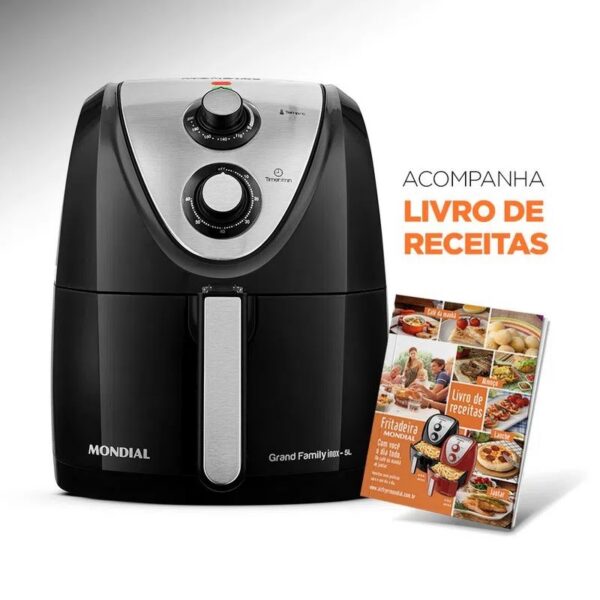 Freidora Sin Aceite, Negro - 5L - Imagen 6