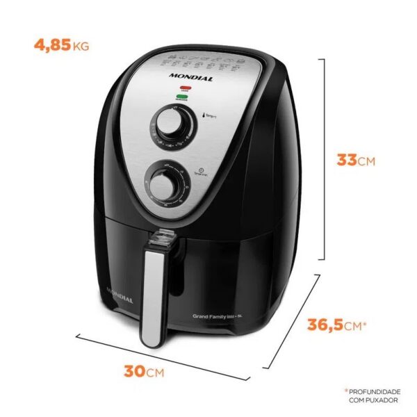 Freidora Sin Aceite, Negro - 5L - Imagen 7