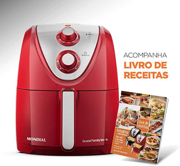 Freidora Sin Aceite, Rojo - 5L - Imagen 6