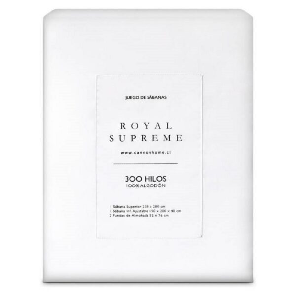 Juego de Sábanas Royal Supreme Blanco 2 Plazas