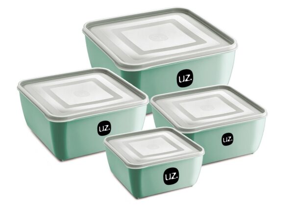 Kits de Contenedores Cuadrados Premium de 4Pzs