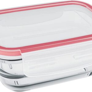 Pote Hermético Cristal Rectangular 400ml Con Cierres Laterales