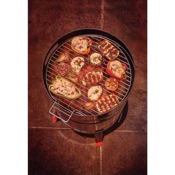 Parrilla a carbón TCP 400 de acero inoxidable con bandeja para carbón de acero esmaltado - Imagen 5