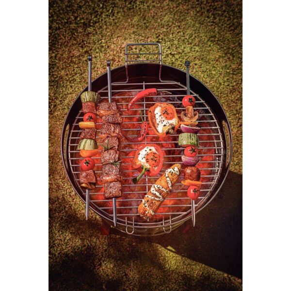 Parrilla a carbón TCP 400 de acero inoxidable con bandeja para carbón de acero esmaltado - Imagen 9