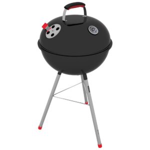 Parrilla a carbón TCP 450L con tapa y termómetro de acero esmaltado Parrilla y utensilios de acero inoxidable