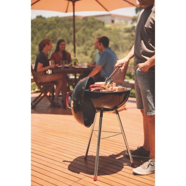 Parrilla a carbón TCP 450L con tapa y termómetro de acero esmaltado Parrilla y utensilios de acero inoxidable - Imagen 4