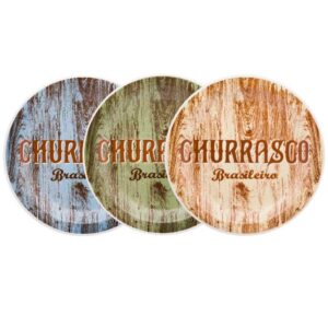 Juego de Platos Churrasco Surtido 3 Piezas 26cm