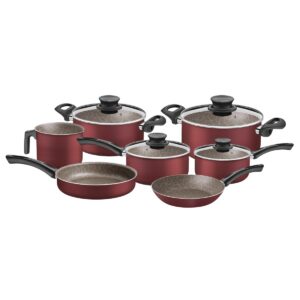 Juego de Ollas Paris en Aluminio con Revestimiento Interno y Externo con Antiadherente Starflon Max Rojo 7 Piezas