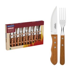 Juego de Cubiertos para Churrasco Jumbo Mango Natural Dynamic 12 piezas