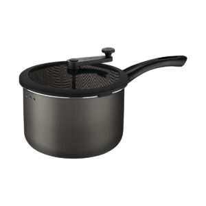 Olla para Palomitas de Maíz Paris en Aluminio con Revestimiento Antiadherente Starflon Max y Tapa de Vidrio 22 cm 4,8 L