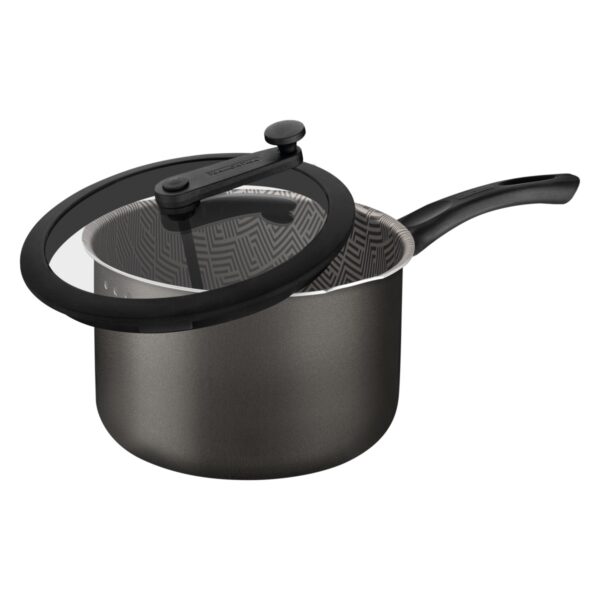 Olla para Palomitas de Maíz Paris en Aluminio con Revestimiento Antiadherente Starflon Max y Tapa de Vidrio 22 cm 4,8 L - Imagen 3