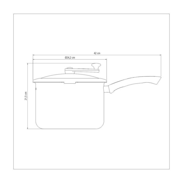 Olla para Palomitas de Maíz Paris en Aluminio con Revestimiento Antiadherente Starflon Max y Tapa de Vidrio 22 cm 4,8 L - Imagen 5